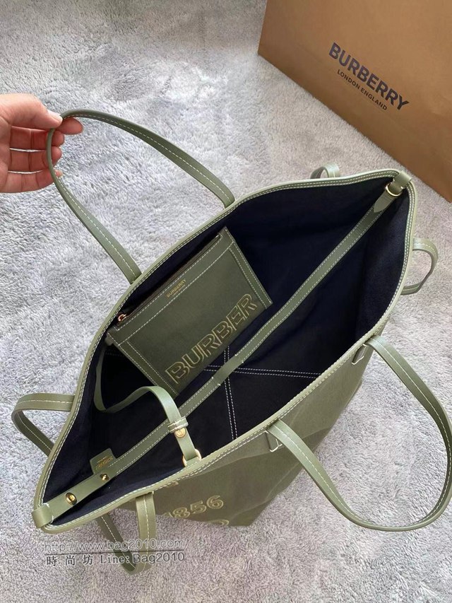 Burberry專櫃新款包包 巴寶莉棉麻混紡帆布Beach Tote沙灘托特包手提包  db1224